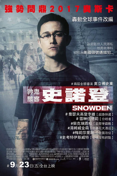 斯諾登(2016)海報