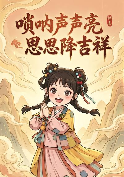嗩吶聲聲亮,思思降吉祥海報